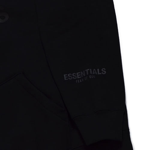 ESSENTIALS 3D Silicon Applique Black Hoodie