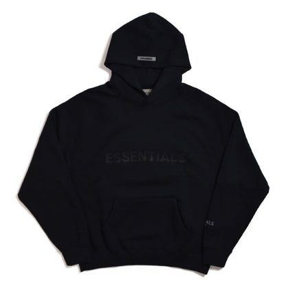 ESSENTIALS 3D Silicon Applique Black Hoodie