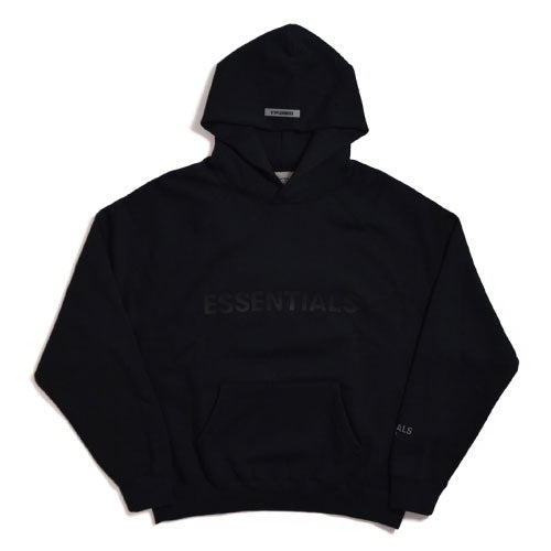 ESSENTIALS 3D Silicon Applique Black Hoodie
