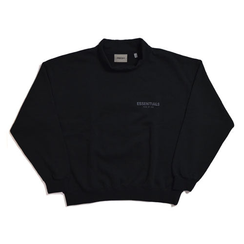 ESSENTIALS Black Mock Neck Sweatshirt