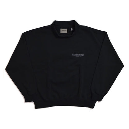 ESSENTIALS Black Mock Neck Sweatshirt
