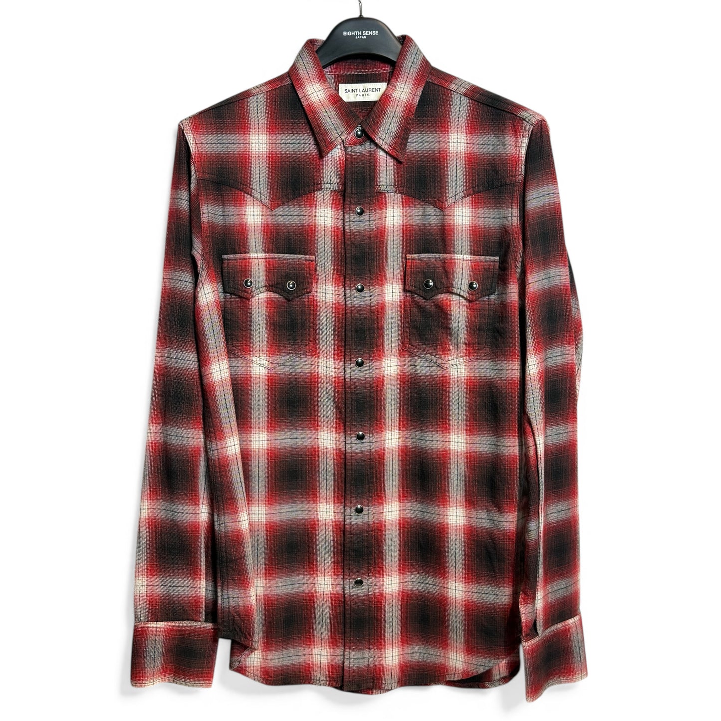 PLAID BOTTON-UP SHIRT "2016FW" by Hedi Slimane