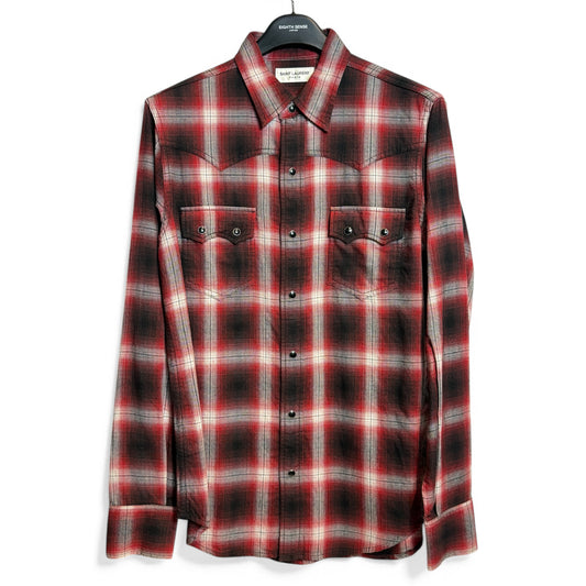 PLAID BOTTON-UP SHIRT "2016FW" by Hedi Slimane