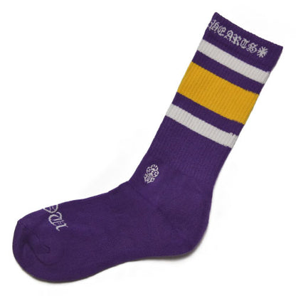 Classic Stripe Socks - Purple / Yellow