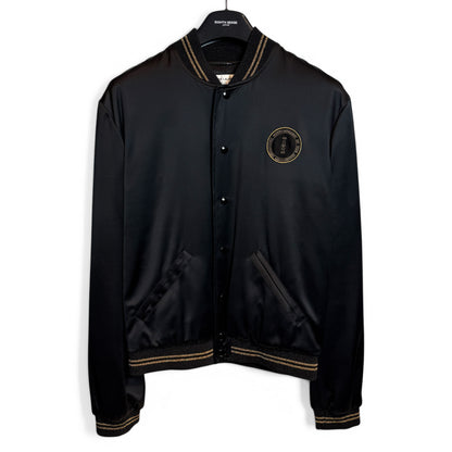 PALLADIUM TEDDY JACKET IN BLACK SATIN VISCOSE "2016FW" by Hedi Slimane