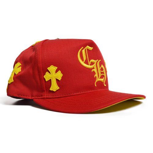 CH RED HAT LEATHER CROSS PATCH