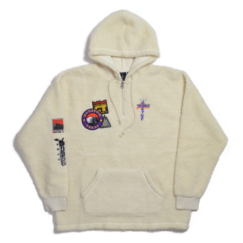 CACTUS TRAILS HALF-ZIP SHERPA HOODIE "CACTUS JACK"