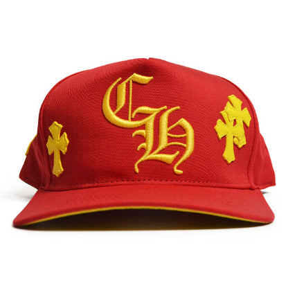 CH RED HAT LEATHER CROSS PATCH