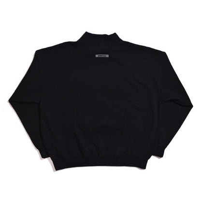 ESSENTIALS Black Mock Neck Sweatshirt