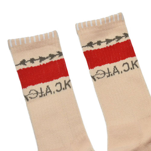 REVERSE JACK SOCKS BEIGE "CACTUS JACK"