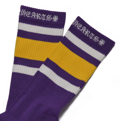 Classic Stripe Socks - Purple / Yellow