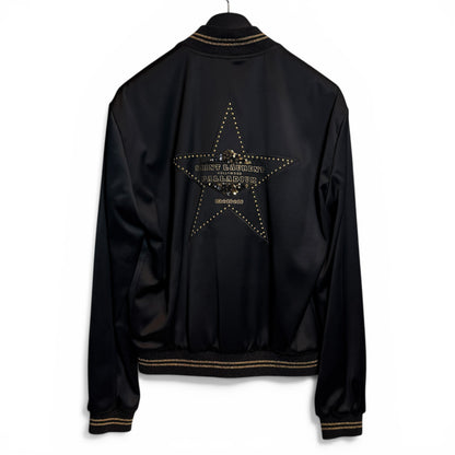 PALLADIUM TEDDY JACKET IN BLACK SATIN VISCOSE "2016FW" by Hedi Slimane