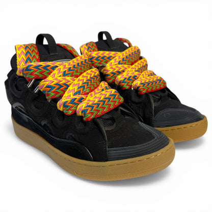 LEATHER CURB SNEAKERS