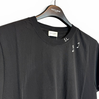 SURF SHORT SLEEVE SL MUSICAL NOTES PRINTED T-SHIRT "2016FW" by Hedi Slimane