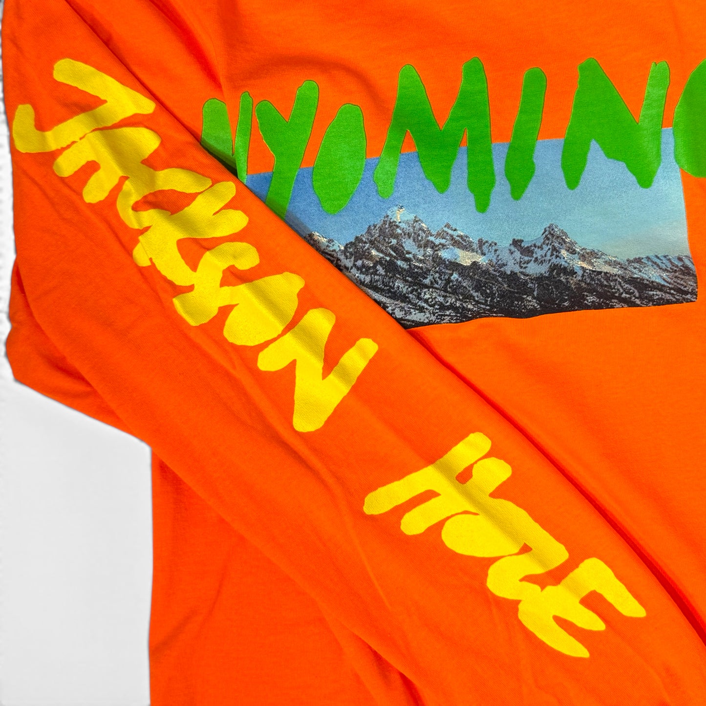KANYE WEST WYOMING LONG SLEEVE T-SHIRT - ORANGE