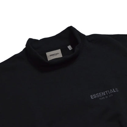 ESSENTIALS Black Mock Neck Sweatshirt
