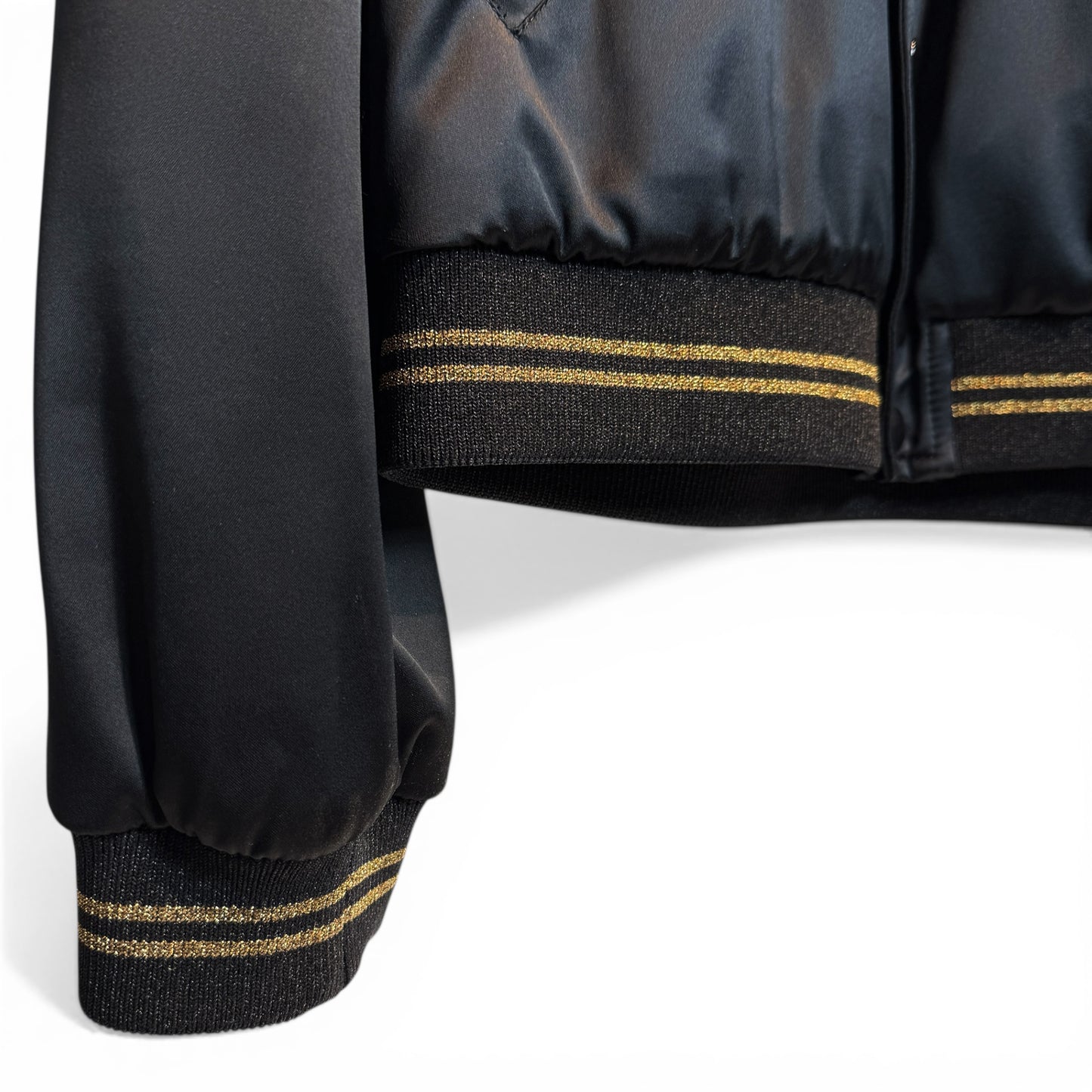 PALLADIUM TEDDY JACKET IN BLACK SATIN VISCOSE "2016FW" by Hedi Slimane
