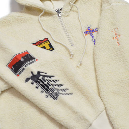 CACTUS TRAILS HALF-ZIP SHERPA HOODIE "CACTUS JACK"