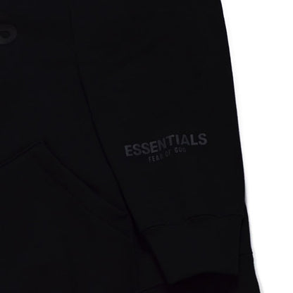 ESSENTIALS 3D Silicon Applique Black Hoodie